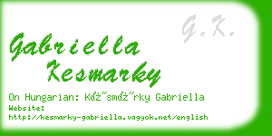 gabriella kesmarky business card